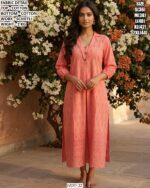 Elegant Women Cotton Outfit With Stylish Schiffli Design