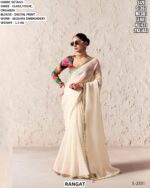 Beautiful Glass Tissue Organza Saree With Sequins Embroidery Work