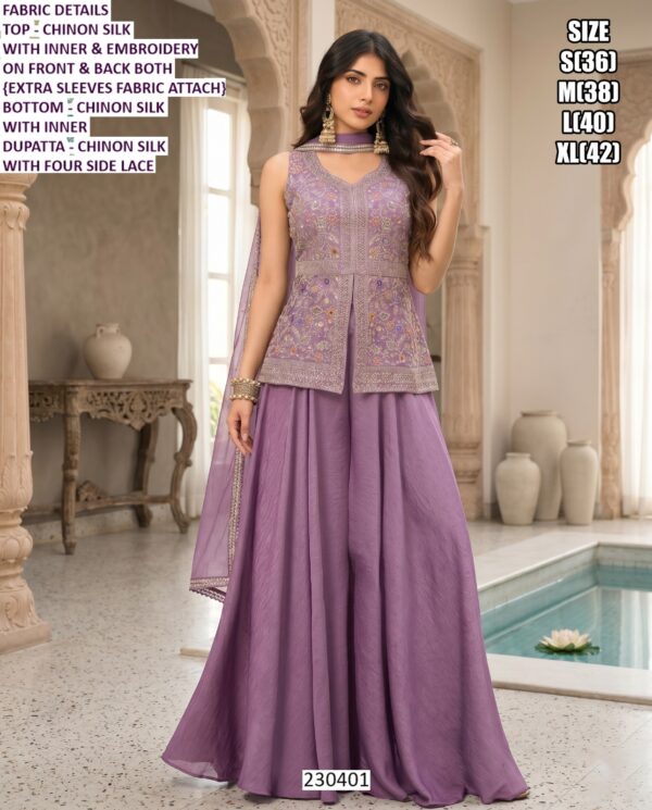 Designer Party Wear Kurti Palazzo Set Collection