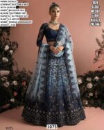 Stylish Butterfly Net Lehenga Set With Thread Embroidery Work