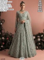 Stylish Butterfly Net Lehenga Set With Thread Embroidery Work