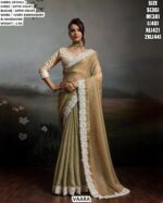 Graceful Satin Velvet Saree For Festive And Wedding Wear