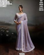 Graceful Satin Velvet Saree For Festive And Wedding Wear