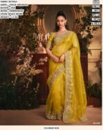 Designer Tissue Organza Saree With Silk Blouse