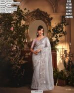 Designer Tissue Organza Saree With Silk Blouse