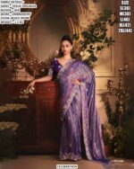 Designer Tissue Organza Saree With Silk Blouse