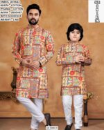 Cotton Kurta Pyjama Set With Crochet And Sequence Work