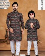 Cotton Kurta Pyjama Set With Crochet And Sequence Work