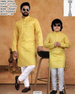 Cotton Kurta Pyjama Set With Crochet And Sequence Work