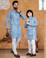Cotton Kurta Pyjama Set With Crochet And Sequence Work