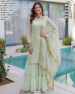 Designer Women Suit Set With Faux Georgette Dupatta