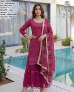 Designer Women Suit Set With Faux Georgette Dupatta
