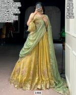 Premium Nc Moss Silk Lehenga Set With Sequins And Thread Embroidery Work