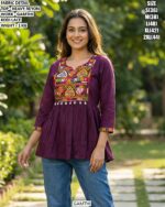 Trendy Heavy Reyon Top With Beautiful Lace Work