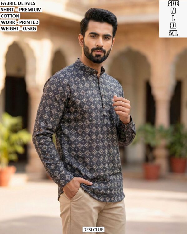 Premium Cotton Printed Shirt For Stylish Men’s Collection