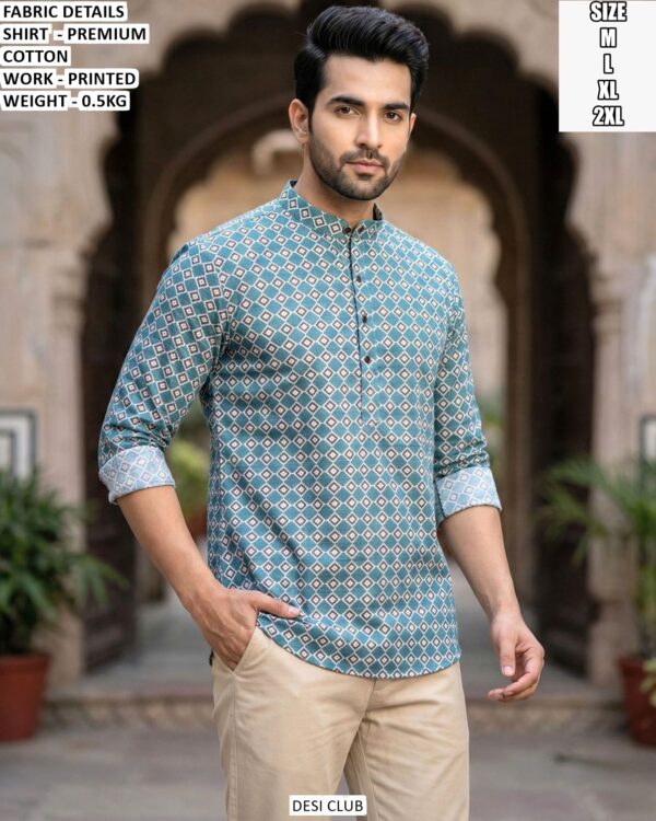 Premium Cotton Printed Shirt For Stylish Men’s Collection