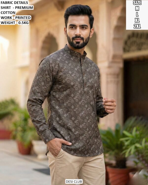 Premium Cotton Printed Shirt For Stylish Men’s Collection