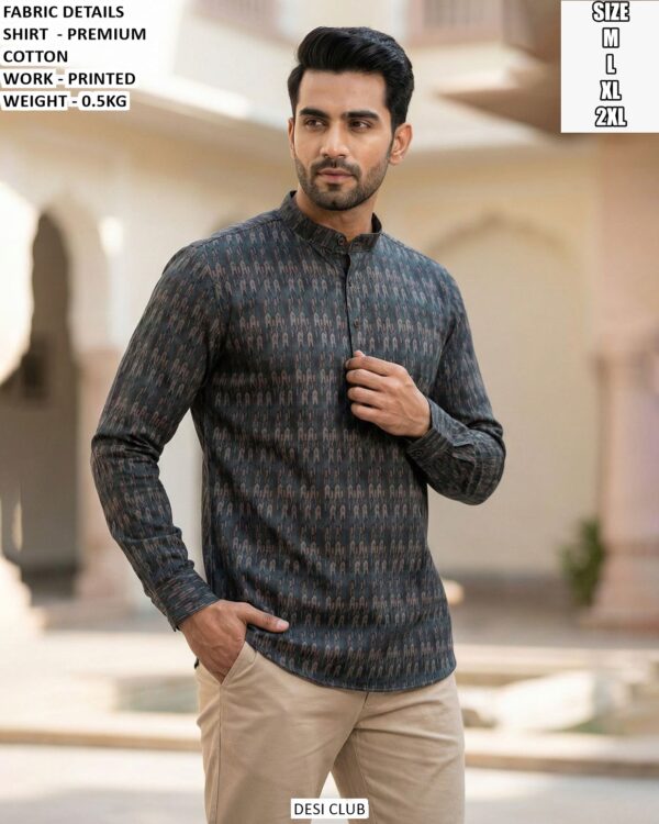 Premium Cotton Printed Shirt For Stylish Men’s Collection