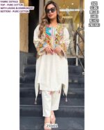 Pure Cotton Suit Set With Elegant Embroidery Work