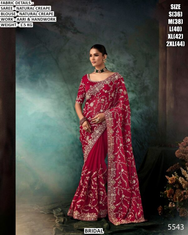 Stylish Fancy Saree With Aari And Handwork
