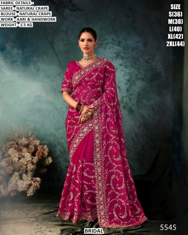Stylish Fancy Saree With Aari And Handwork