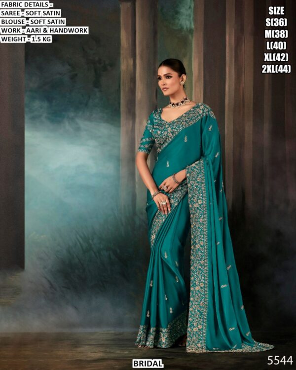 Stylish Fancy Saree With Aari And Handwork