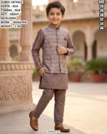 Exclusive Kids Kurta Pyjama Koti Set For Special Occasions