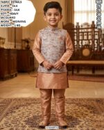 Exclusive Kids Kurta Pyjama Koti Set For Special Occasions