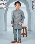 Exclusive Kids Kurta Pyjama Koti Set For Special Occasions