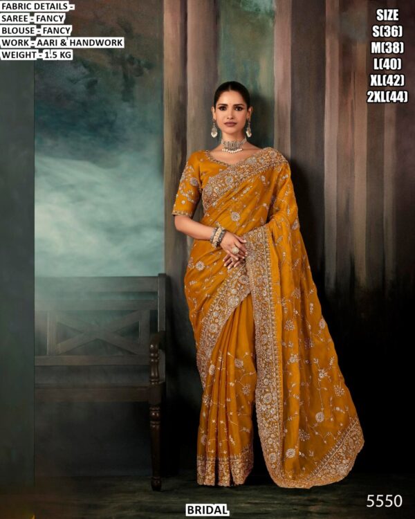 Stylish Fancy Saree With Aari And Handwork