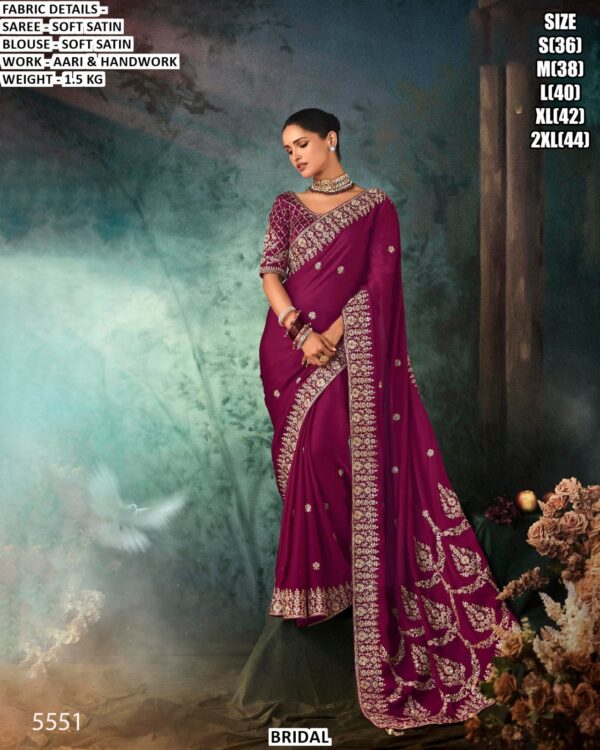 Stylish Fancy Saree With Aari And Handwork