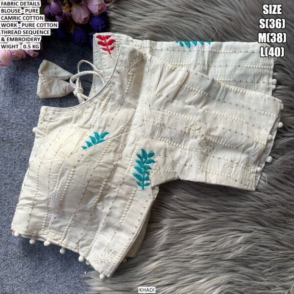 Elegant Embroidered Blouse For Saree And Ethnic Styling