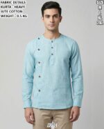 Classic Traditional Kurta For Men In Heavy Jute Cotton
