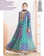 Stylish Festive Wear Chinon Anarkali With Rich Hand Detailing