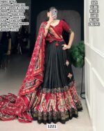 Premium Patola Printed Tasar Silk Lehenga Choli With Dupatta Festive Collection
