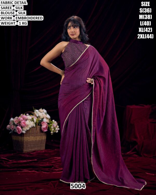 Graceful Silk Saree With Rich Embroidery Touch