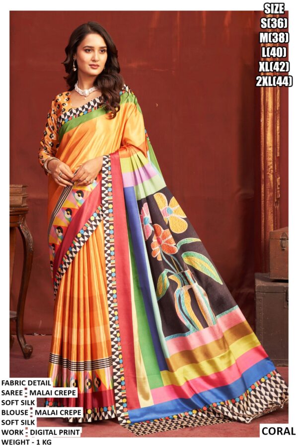 Exclusive Premium Saree With Modern Printed Design