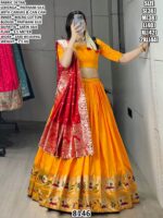 Paithani Silk Lehenga With Zari Weaving Work