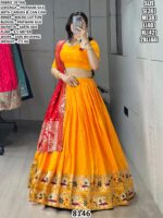 Paithani Silk Lehenga With Zari Weaving Work