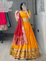 Paithani Silk Lehenga With Zari Weaving Work