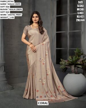 Luxury Occasion Wear Saree With Soft Silk Finish
