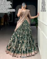 Designer Lehenga Set With Sequins And Thread Embroidery Work