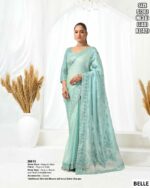 Elegant Mono Net Saree With Designer Embellishment