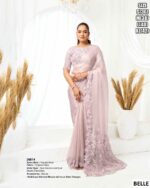 Elegant Mono Net Saree With Designer Embellishment