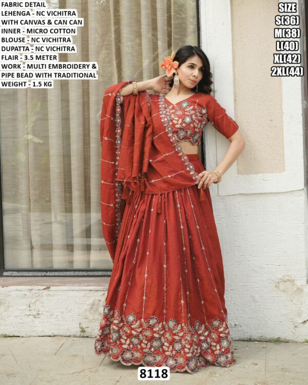 Nc Vichitra Embroidery Lehenga Choli With Dupatta Collection