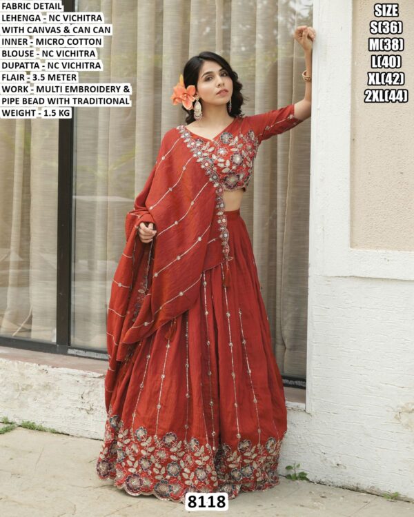 Nc Vichitra Embroidery Lehenga Choli With Dupatta Collection