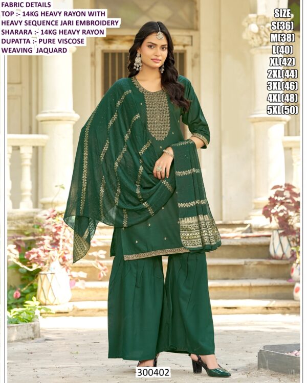 Graceful Heavy Rayon Sharara Set For Boutique And Reseller Collection