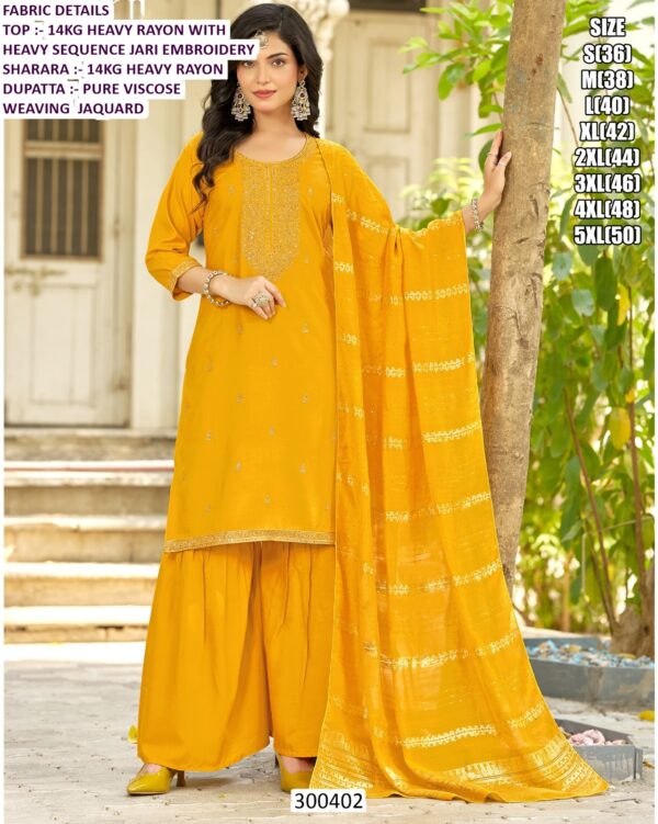 Graceful Heavy Rayon Sharara Set For Boutique And Reseller Collection