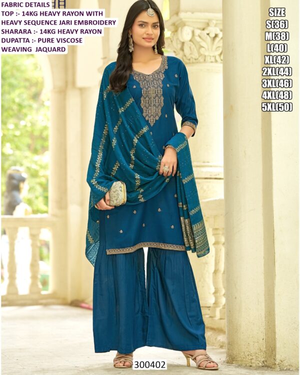 Graceful Heavy Rayon Sharara Set For Boutique And Reseller Collection