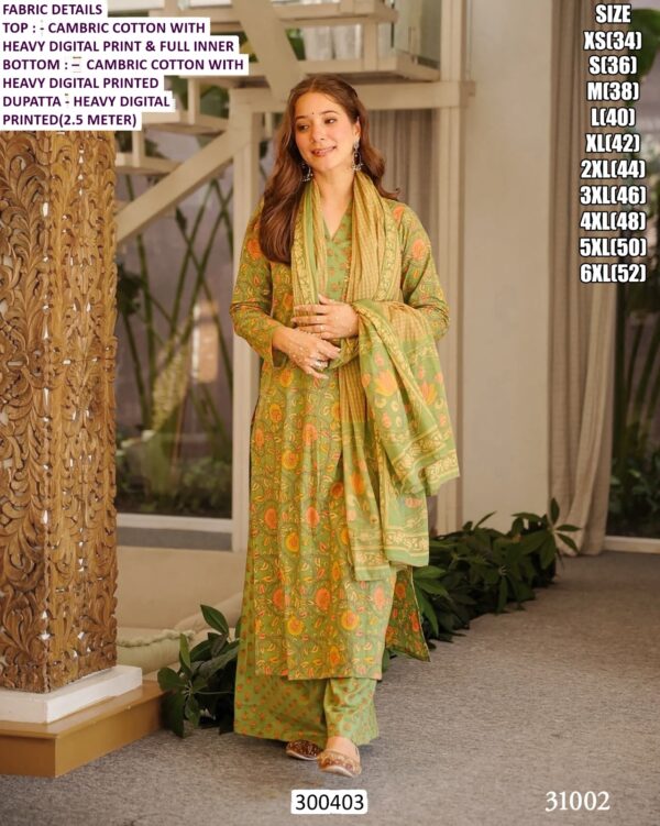 Beautiful Cambric Cotton Suit Set With Heavy Digital Print